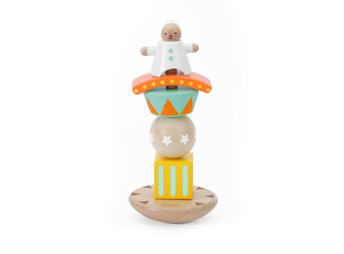пирамидка качалка кот Деревянные игрушки Classic World Пирамидка-качалка Клоун
