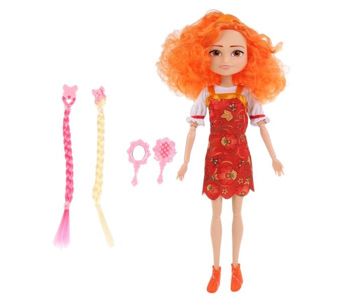 Куклы и одежда для кукол Карапуз Кукла Варвара Краса, длинная коса с аксессуарами 29 см цена и фото