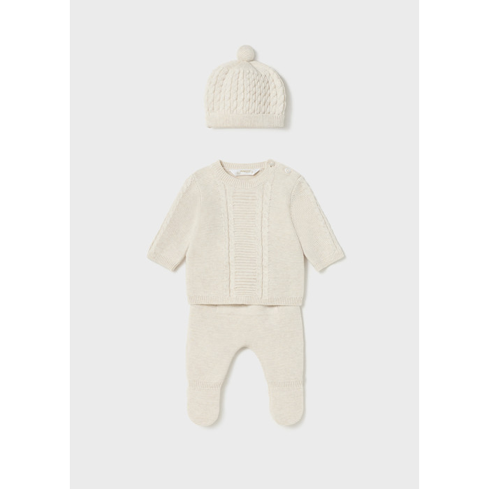  Mayoral Newborn Комплект для мальчика (джемпер, ползунки, шапка) 2507