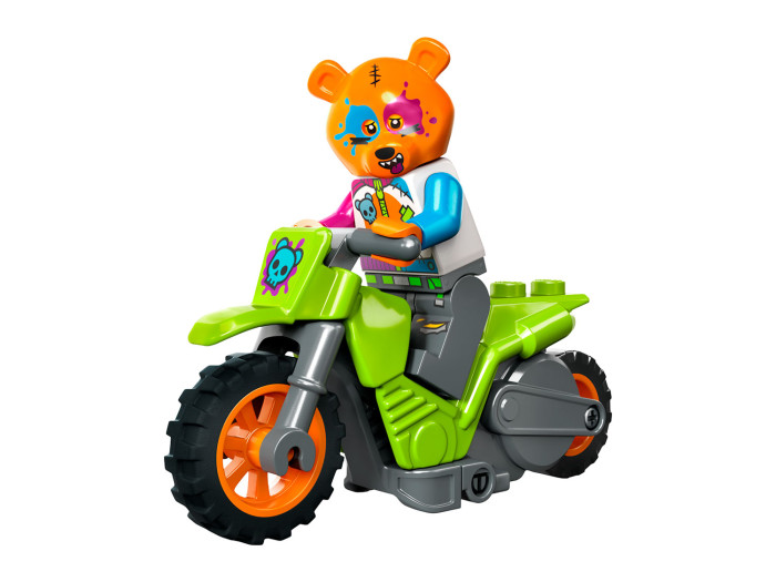 Конструктор Lego City Stuntz Трюковый мотоцикл c медведем (10 деталей)