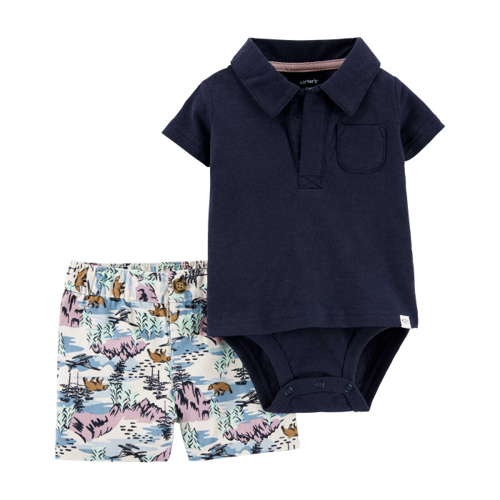 Комплекты детской одежды Carter's Комплект для мальчика 2 предмета (боди, шорты) 1N617210