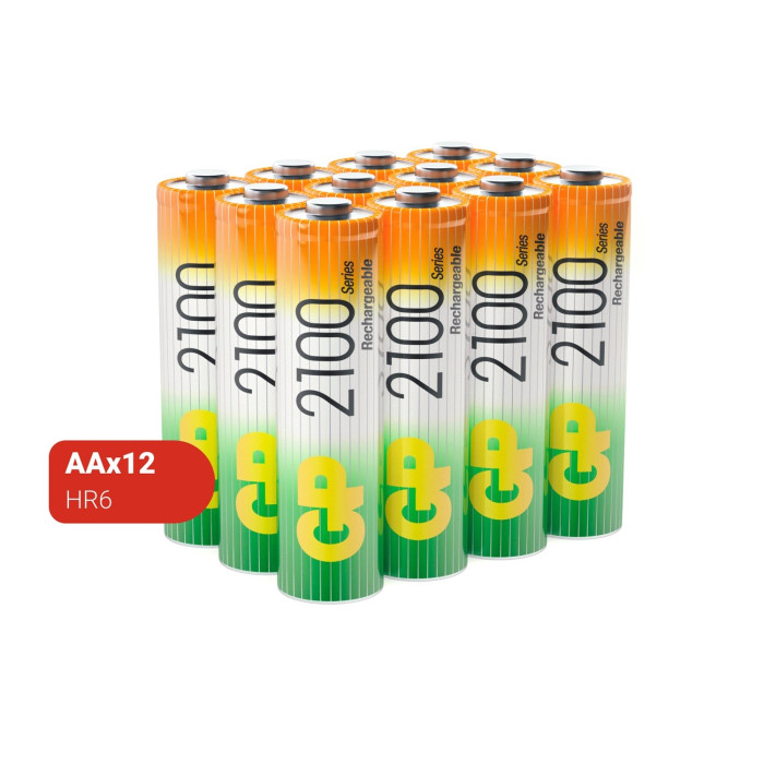 

GP Batteries Аккумуляторы 210AAHC-B1 АА 12 шт., Batteries Аккумуляторы 210AAHC-B1 АА 12 шт.