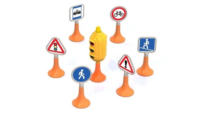Нордпласт Набор Дорожные знаки №1 светофор 6 знаков набор форма дорожные знаки с 158 ф