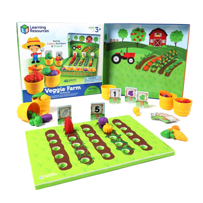 Сортеры Learning Resources Набор Выращиваем овощи (46 элементов) learning resources игрушка сортер ёжик спайк 11 элементов