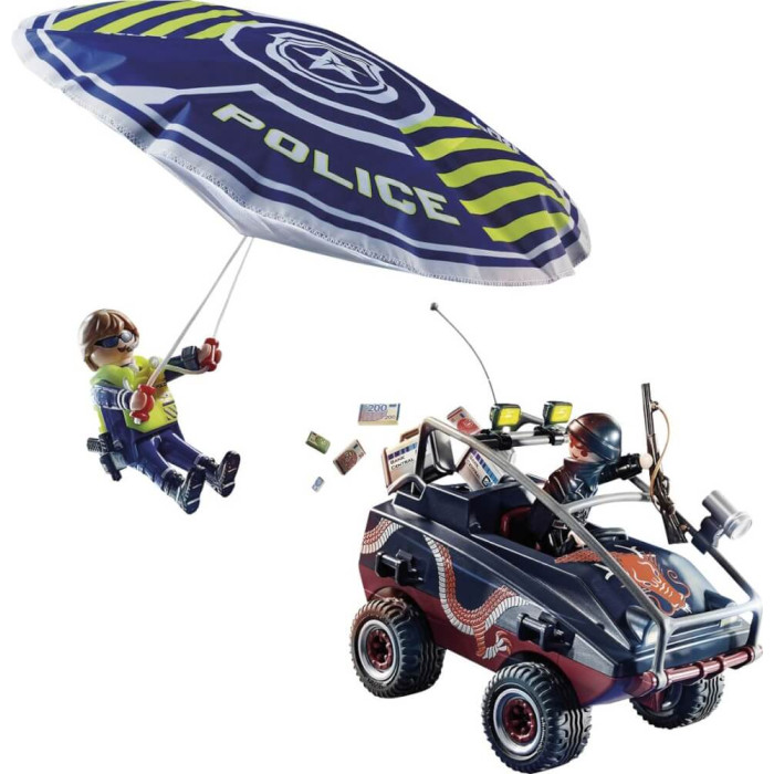 Игровые наборы Playmobil Игровой набор Погоня за амфибией на парашюте игровые наборы playmobil игровой набор погоня на вертолете за беглецами в фургоне