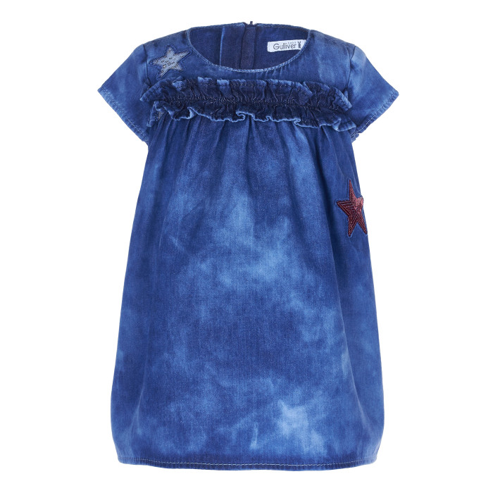 Gulliver Baby Джинсовое платье с декором Красное море 11930GBC2502