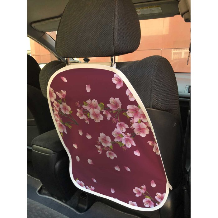 JoyArty Защитная накидка на спинку автомобильного сидения Цветки сакуры