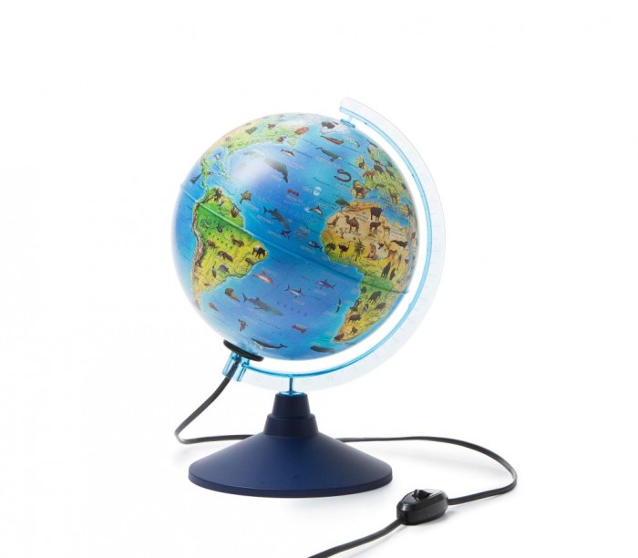 Globen Глобус Земли интерактивный зоогеографический с подсветкой и очками VR 210 мм