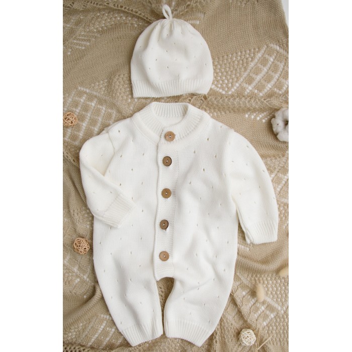 

AmaroBaby Комбинезон детский вязаный c шапочкой Pure Love Cutie, Комбинезон детский вязаный c шапочкой Pure Love Cutie