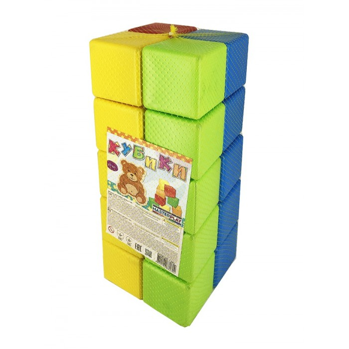 фото Развивающая игрушка colorplast набор кубиков 20 шт. 1-061
