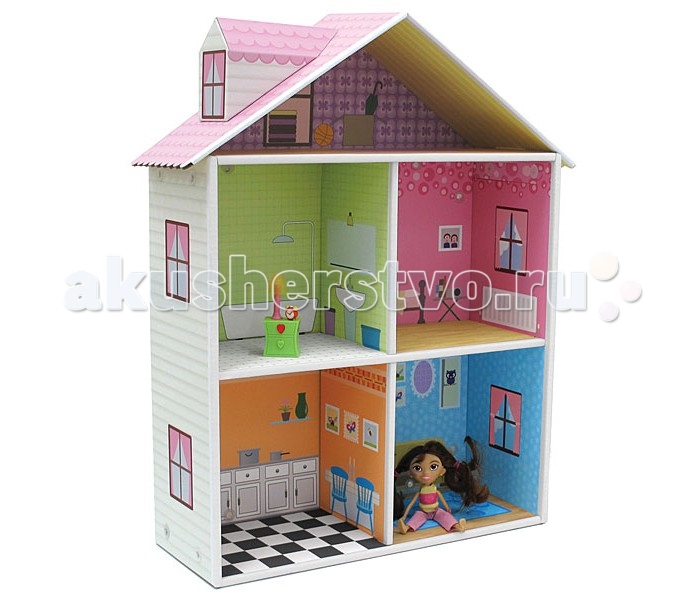 Детский домик из картона, картонный дом для детей