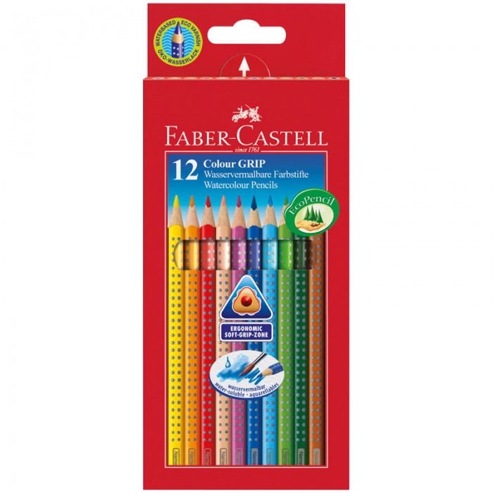 

Faber-Castell Карандаши Grip 12 цветов, Карандаши Grip 12 цветов