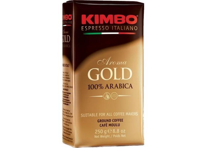 

Kimbo Кофе Gold 100% Arabica натуральный жареный молотый 250 г, Кофе Gold 100% Arabica натуральный жареный молотый 250 г