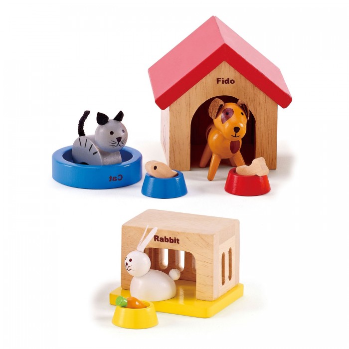 цена Деревянные игрушки Hape Набор Животные E3455A