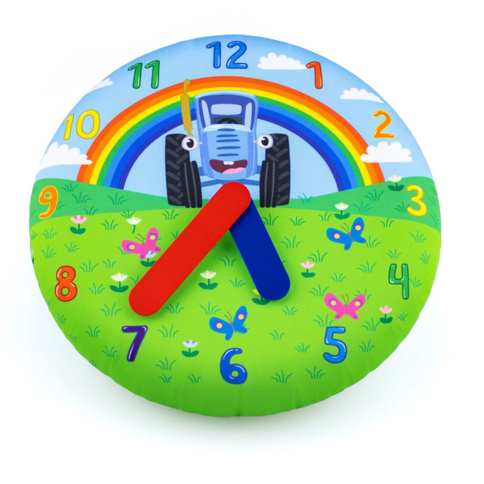 Часы Мультифан Часы настенные детские Синий Трактор надувные малые 30 см BT-MF031 - фото 1
