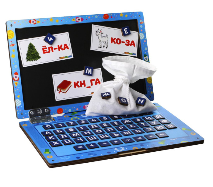 

Деревянная игрушка Woodland Ноутбук Космос, Ноутбук Космос