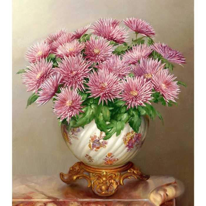 Molly Картина мозаикой Бузин розовые астры 40х50 см