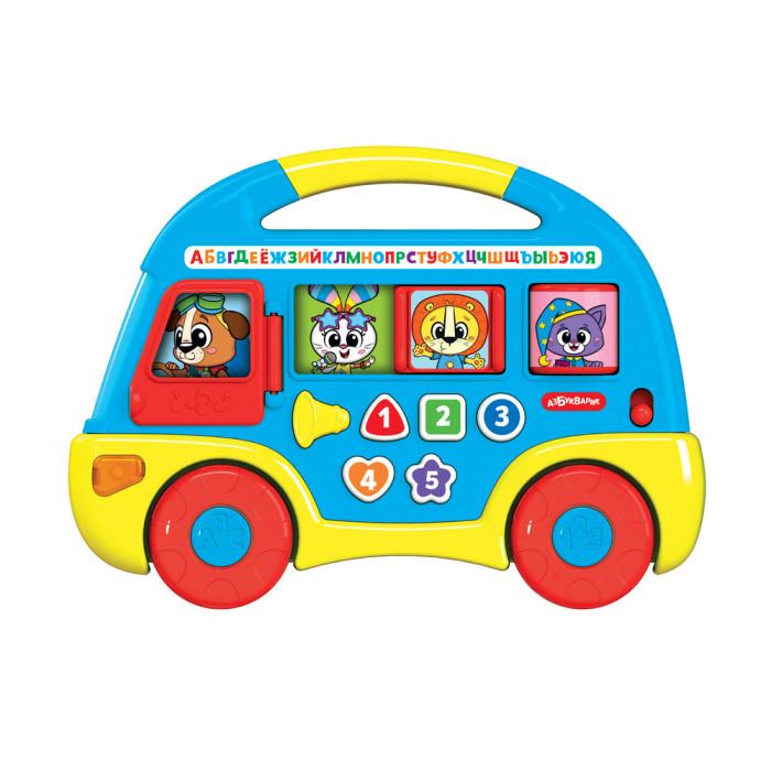 Развивающая игрушка Азбукварик Музыкальный автобус Первые знания 2808В