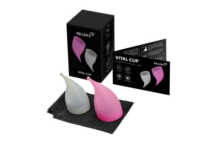 

Bradex Набор менструальных чаш Vital Cup S+L 2 шт., Набор менструальных чаш Vital Cup S+L 2 шт.