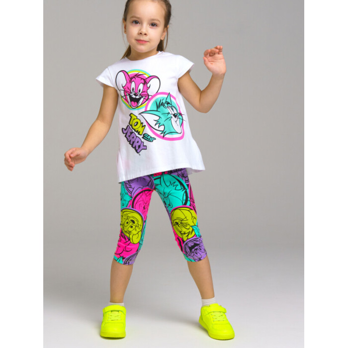 комплекты детской одежды playtoday комплект для девочек cherry baby girls футболка легинсы Комплекты детской одежды Playtoday Комплект для девочек Digitize kids girls (футболка, легинсы) 12342018