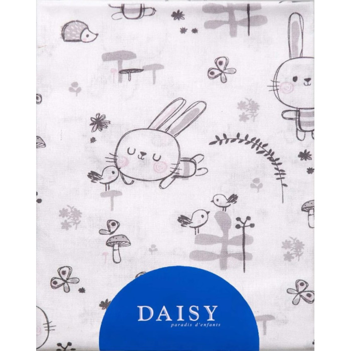 Простыни Daisy Простыня на резинке Зайчик с щечкой 60х120 см простыня овальная на резинке для детской кровати 60х120 см верба babygood 100% хлопок