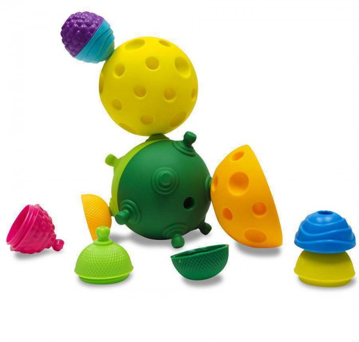 Развивающие игрушки Lalaboom 3 тактильных шара (18 деталей) развивающие игрушки lalaboom радужный конструктор 13 деталей