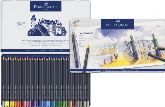 

Faber-Castell Цветные карандаши Goldfaber в металлической коробке 36 шт., Цветные карандаши Goldfaber в металлической коробке 36 шт.