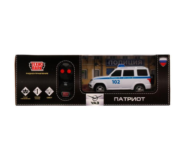 Радиоуправляемые игрушки Технопарк Машина радиоуправляемая УАЗ Patriot Полиция 15.5 см