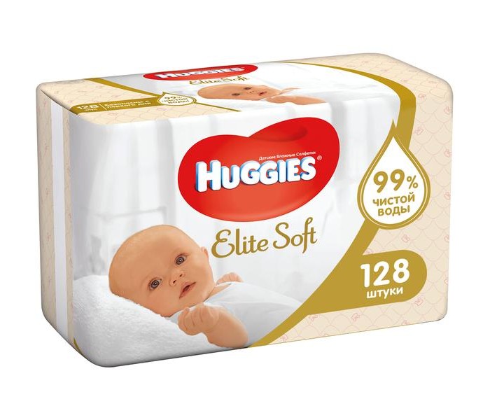 Салфетки детские Elite Soft 2х64 шт. Huggies — купить в Москве в ...