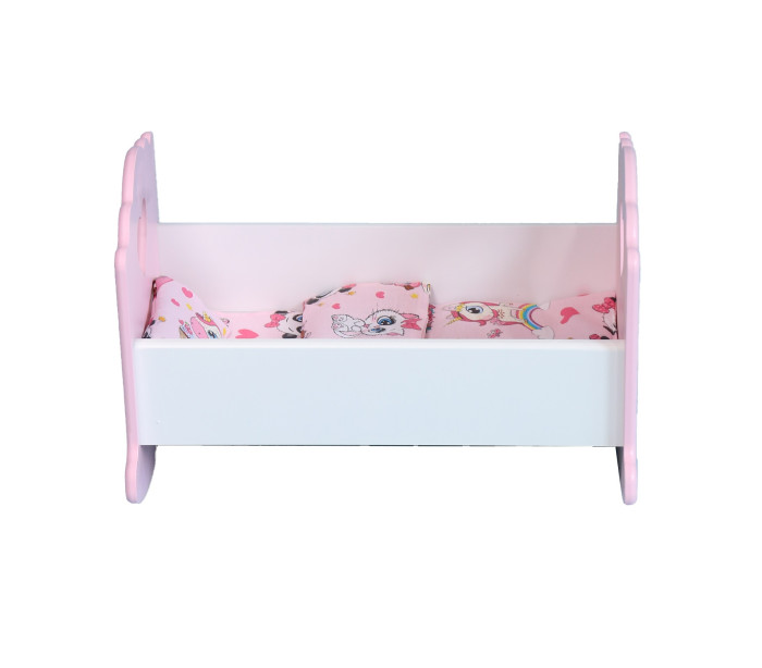 Кроватка для куклы PeMa Kids Люлька Сердечко 43 см