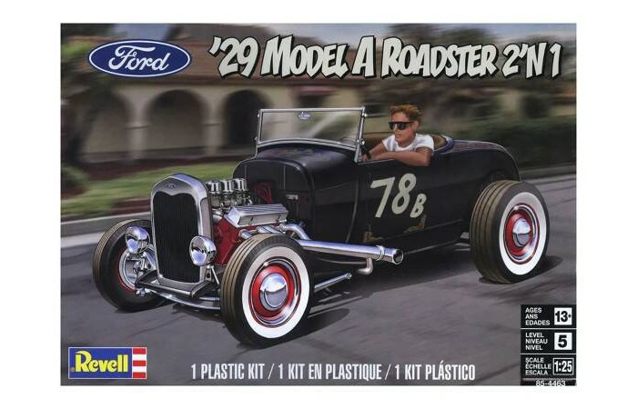 Revell Автомобиль 29 Ford Model A Roadster genuine hot wheels premium car toys for boy 1 64 diecast lancia mg ford diorama hw rally hauler display collector set model gift