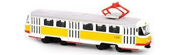 Playsmart Инерционная машина Трамвай 6411 идет по городу трамвай