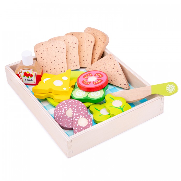 Деревянные игрушки New Cassic Toys Набор продуктов для пикника