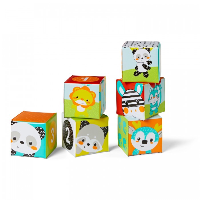 цена Игрушки для ванны Infantino Мягкие кубики для ванны Цвета и числа