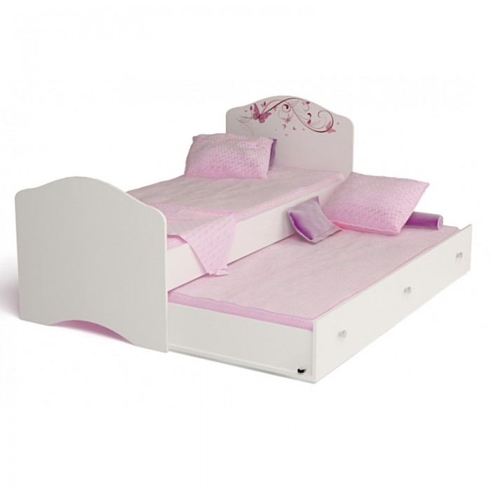 Кровати для подростков ABC-King Фея с рисунком и стразами Сваровски без ящика 190x90 см