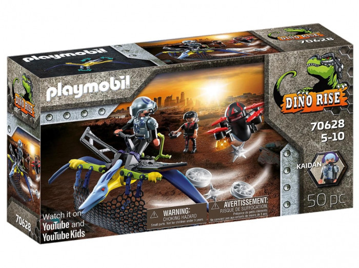 Playmobil Игровой набор Птеранодон Атака с воздуха bondibon набор палеонтолога динозавр птерозавр 3d скелет светящийся в темноте