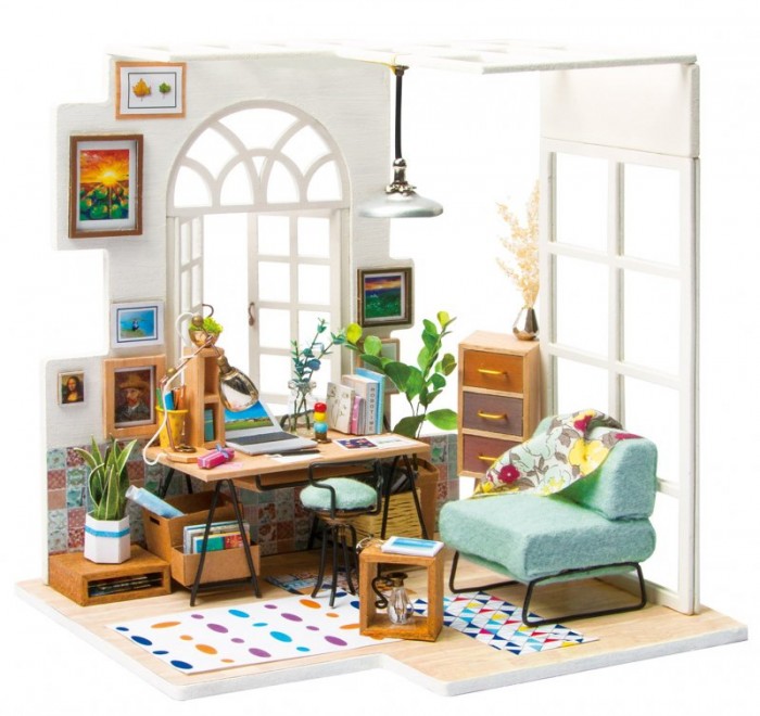 Наборы для творчества Bondibon Набор для творчества миниатюра интерьерная 3D Домашний офис румбокс