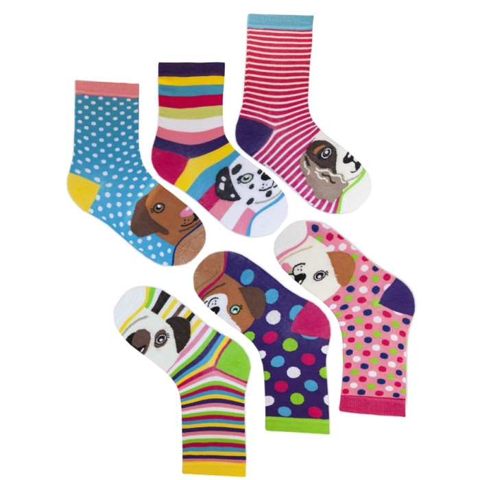 Lunarable Комплект женских непарных носков 043 6 шт, размер 39