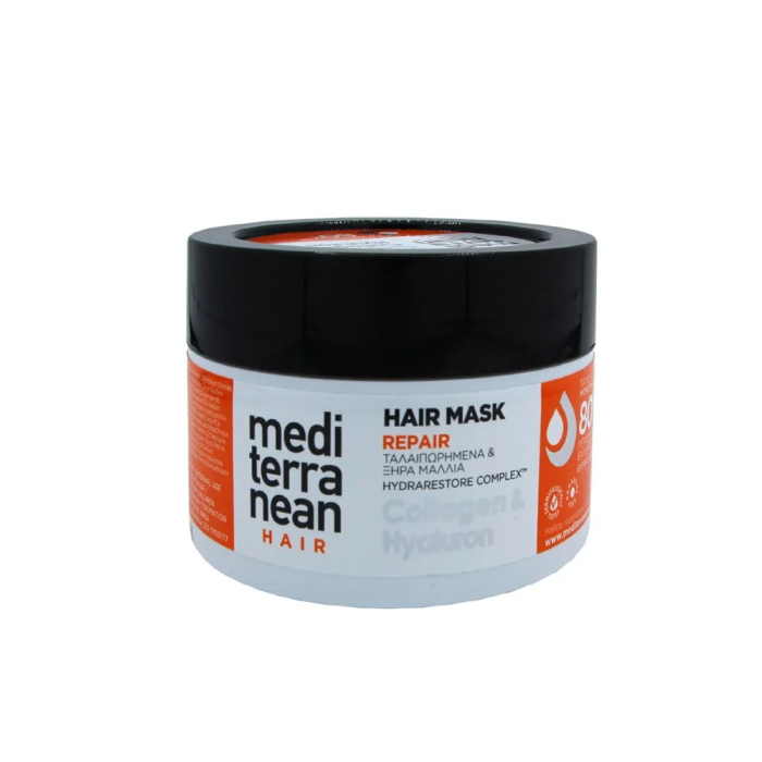 Mediterranean Маска для волос с коллагеном и гиалурновой кислотой M-H Hair Mask Repair 250 мл маска питательная 3в1 банан и масло мурумуру 450 мл