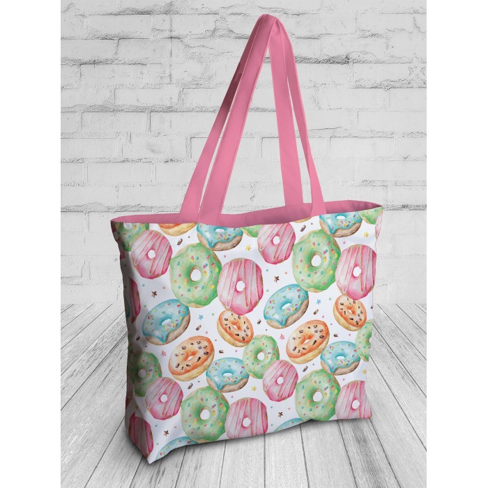 JoyArty Текстильная женская сумка на молнии Пончики joyarty текстильная женская сумка на молнии спираль стихий