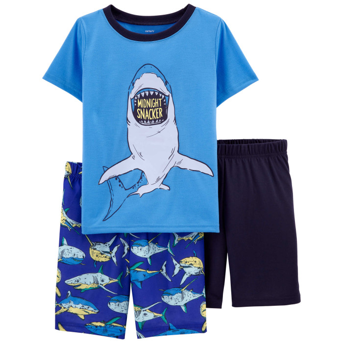цена Домашняя одежда Carter's Пижама для мальчика Акула 3K491910