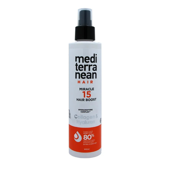 Mediterranean Спрей-лосьон для волос с коллагеном и гиалурновой кислотой - M-H Miracle 15 Hair Boost магниевый лосьон для волос