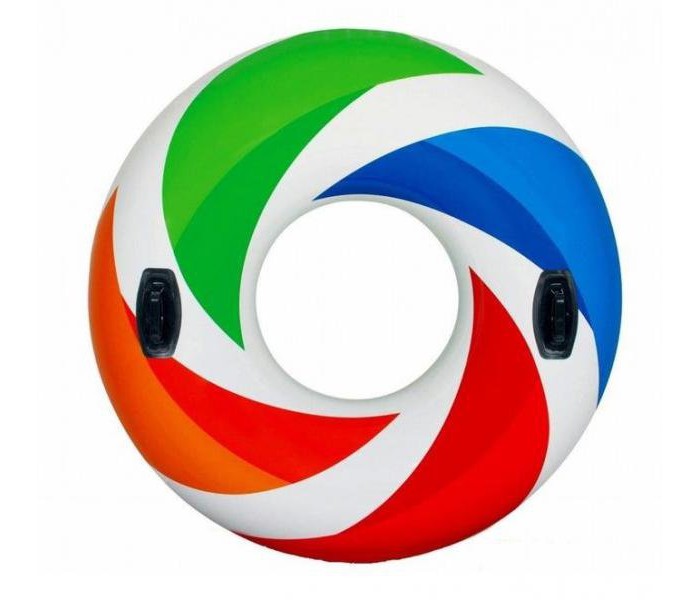  Intex Надувной круг Цветной вихрь с ручками