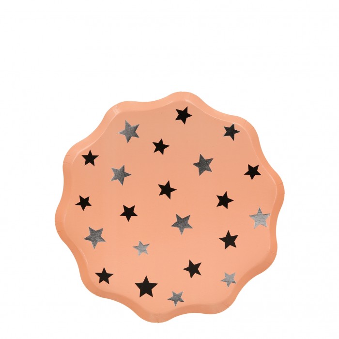 Товары для праздника MeriMeri Тарелки со звездами Пастель 8 шт. свечи с держателями цвет черный со звездами 9 8 см 12 шт