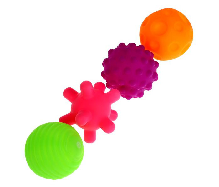 Игрушки для ванны Умка Развивающие мячики для купания Синий Трактор 4 шт.