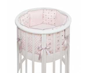 Бортик в кроватку Fluffymoon Lovely baby универсальный подушки - Pink