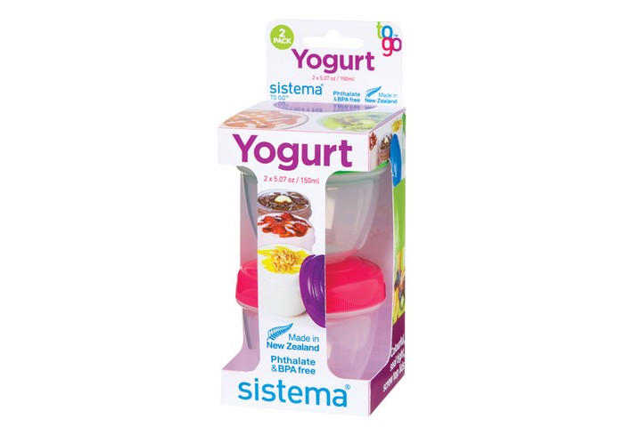 Контейнеры для еды Sistema To-Go Йогурт 150 мл 2 шт. контейнеры для еды sistema to go йогурт 305 мл