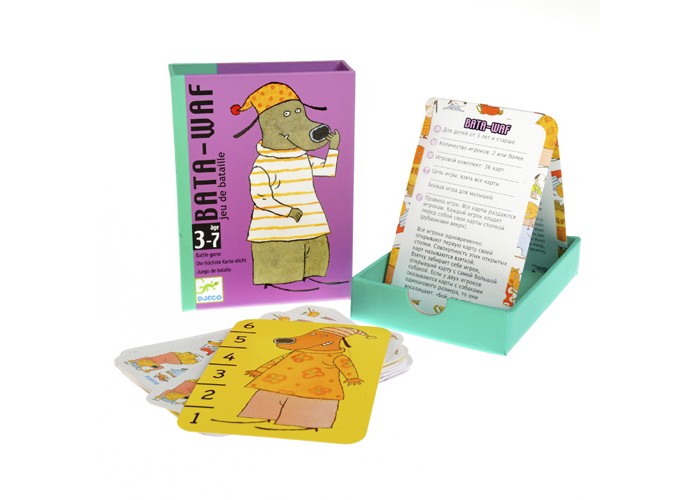 цена Игры для малышей Djeco Детская настольная карточная игра Батаваф