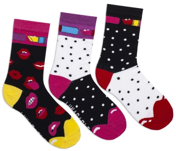 Lunarable Комплект женских носков с принтом 073 3 пары, размер 39