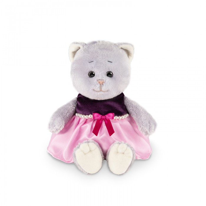 Мягкая игрушка Колбаскин&Мышель Мышель в фиолетовом платье в коробке 20 см